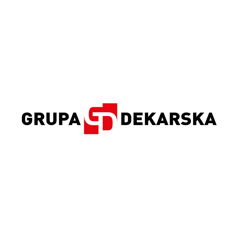 Logotyp grupy dekarskiej. Ekipa profesjonalnych dekarzy montujących pokrycia dachowe.